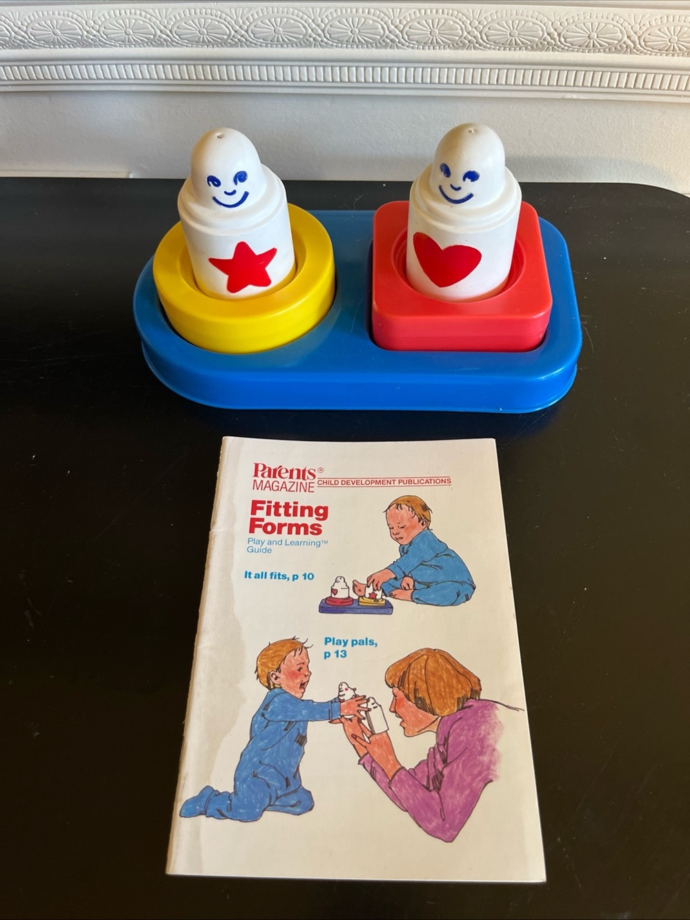 vintage parents magazine Fitting Forms play and learn development toy -mint
